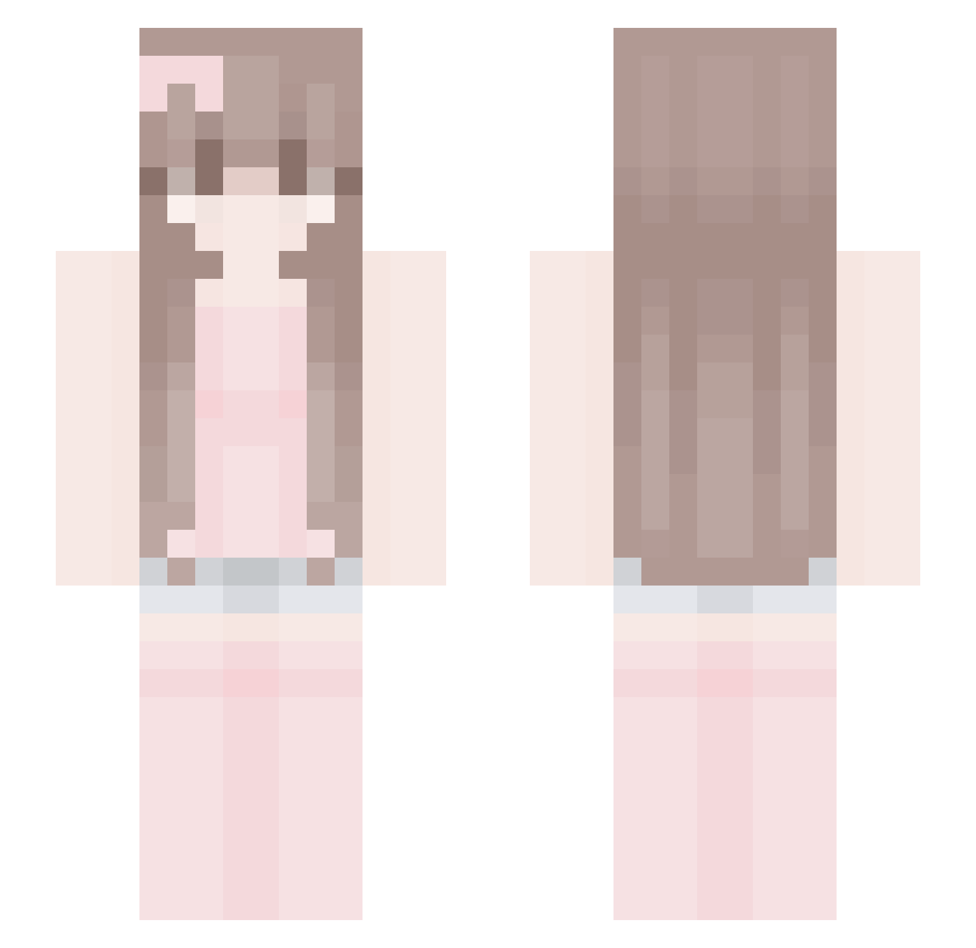 __black__ Minecraft skin, front and back view