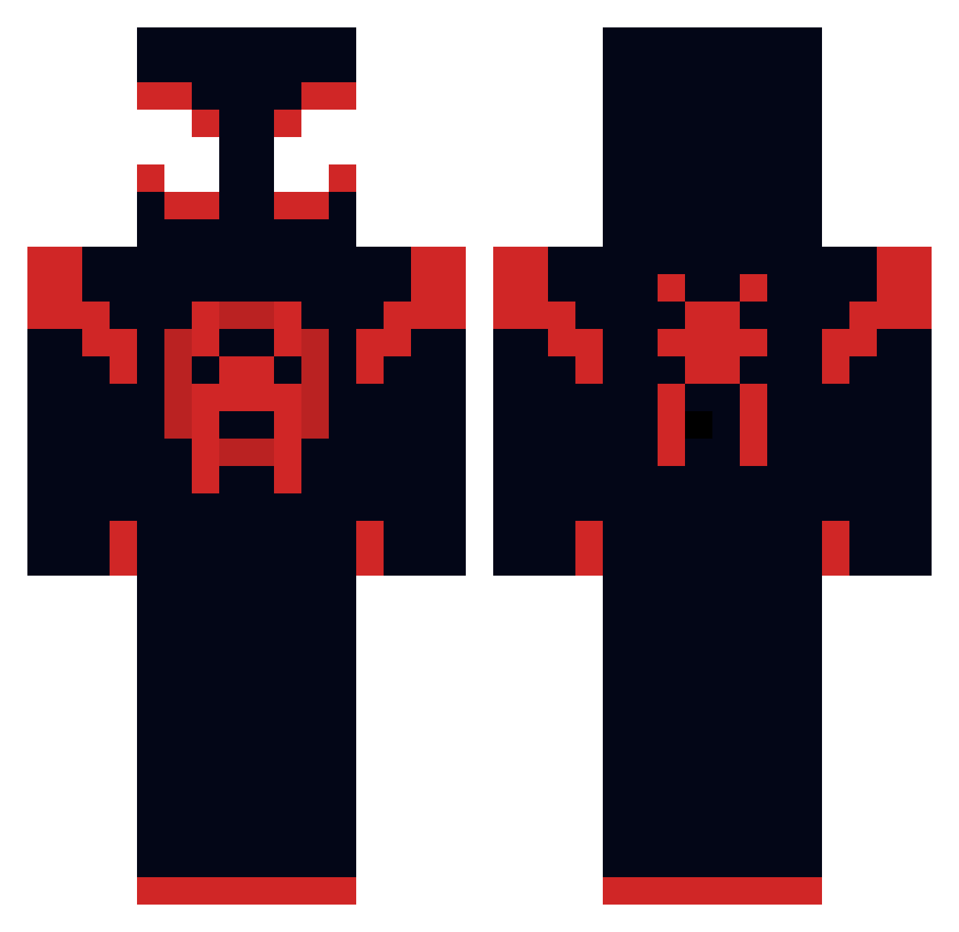 Yottaaaa Minecraft skin, front and back view