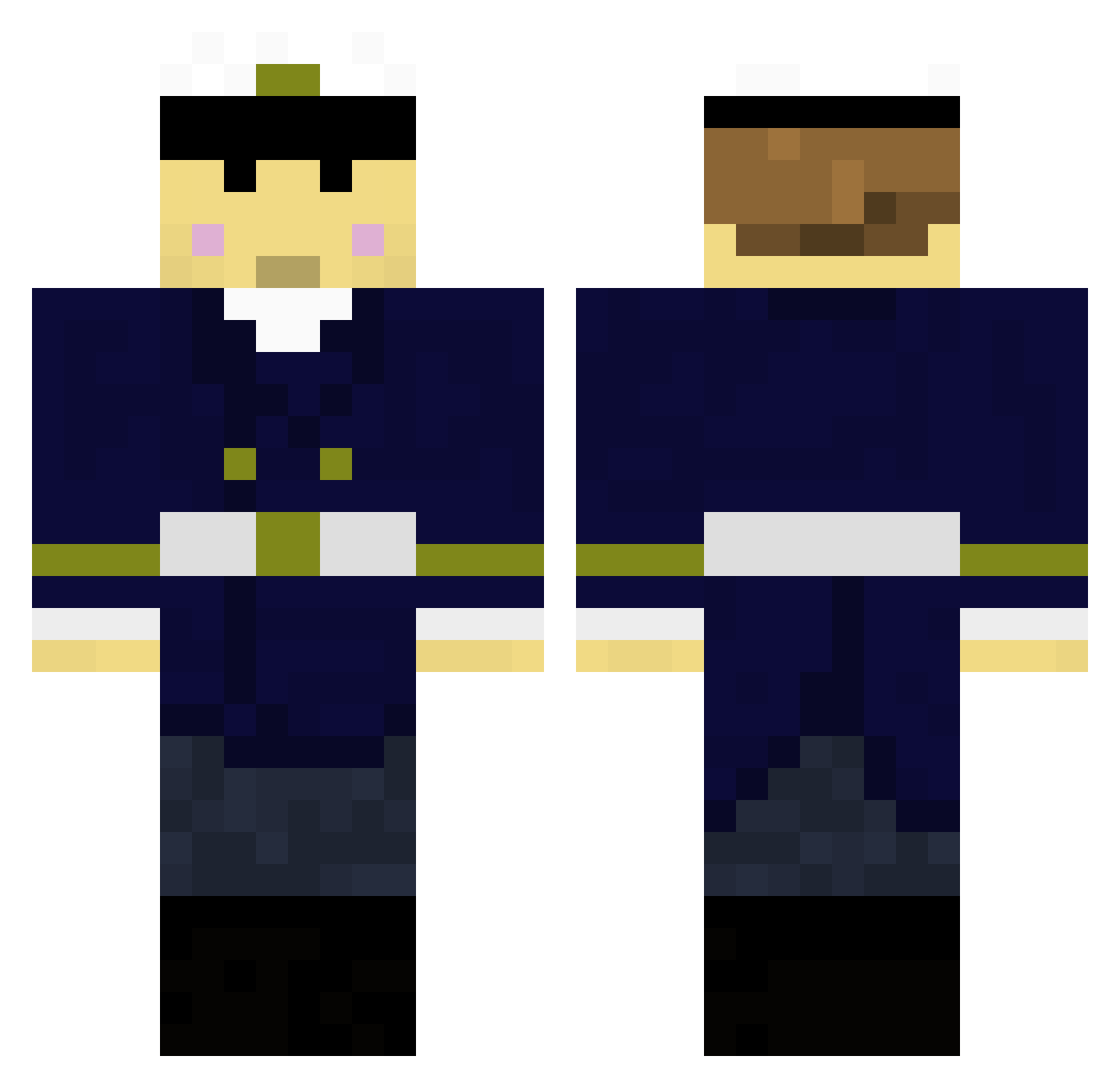 BJamz_ Minecraft skin, front and back view