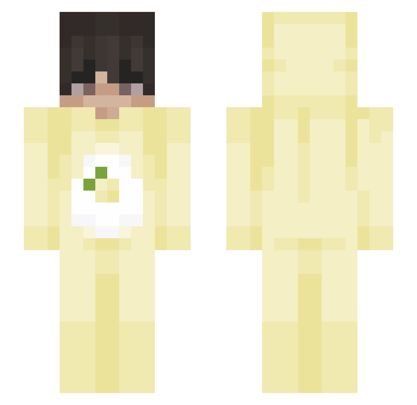 LemTree Minecraft skin, front and back view