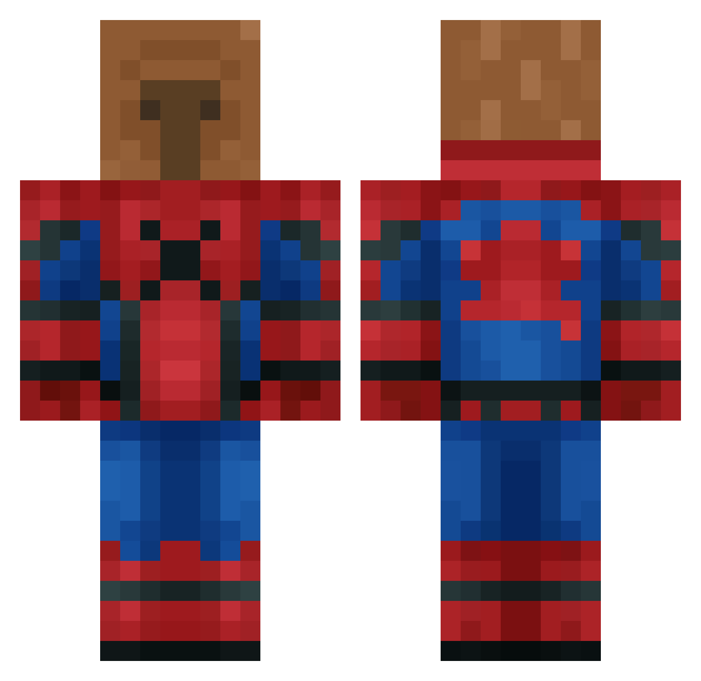 Geozasso Minecraft skin, front and back view