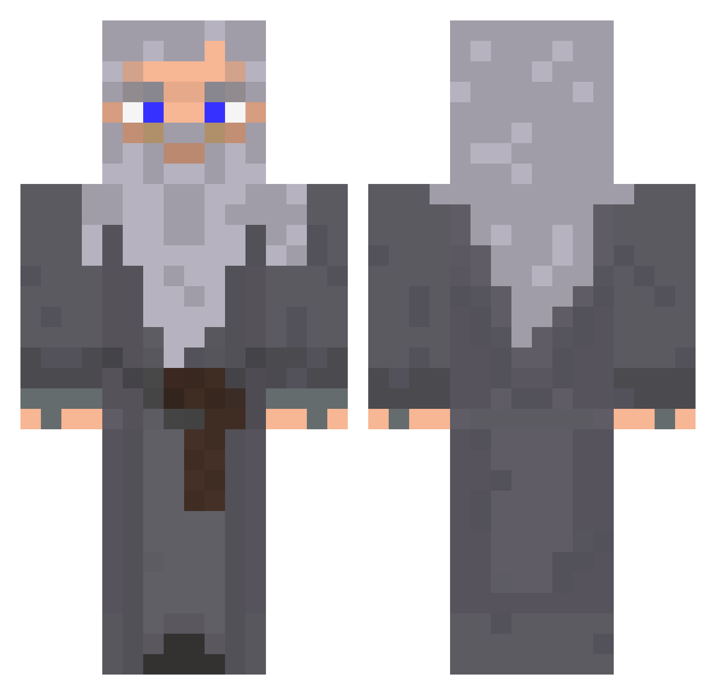 VinceLav Minecraft skin, front and back view