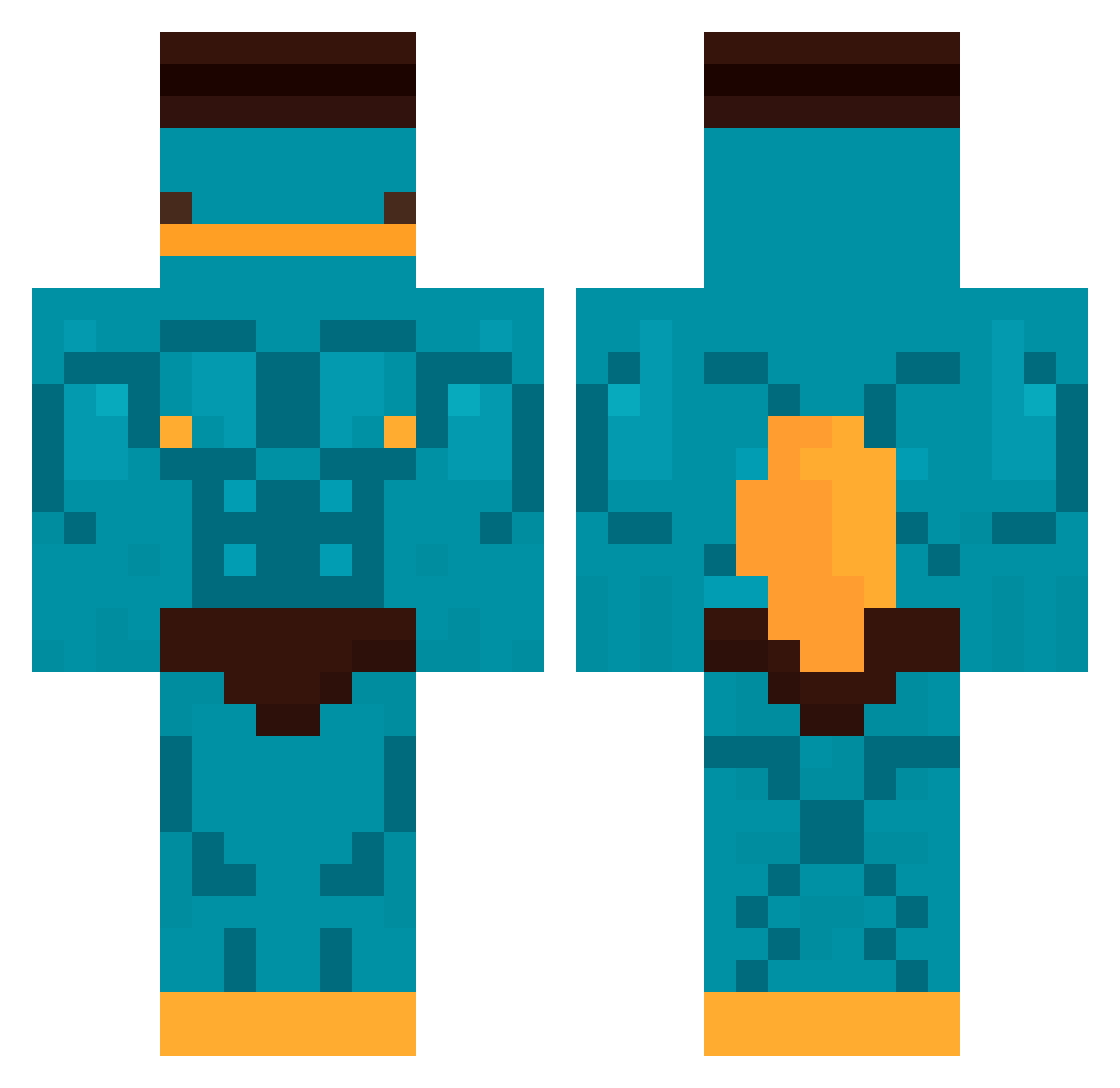Callista___ Minecraft skin, front and back view