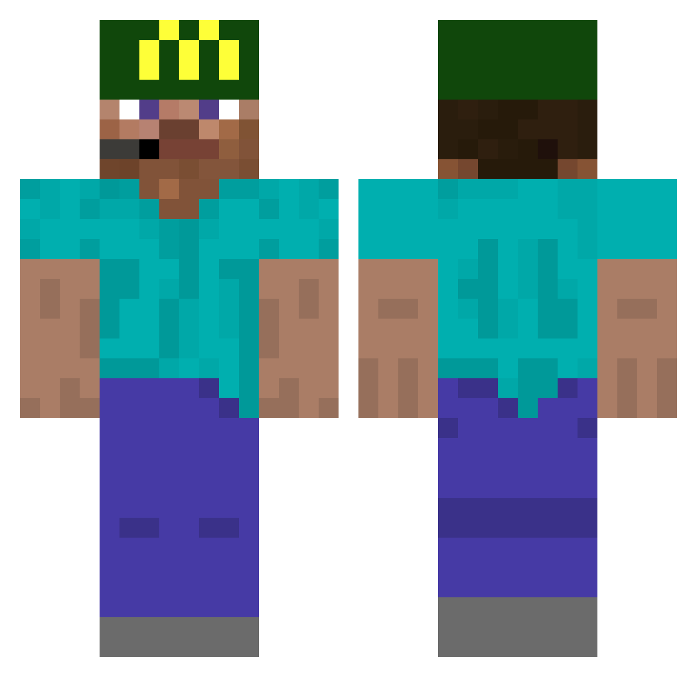 ChiaraLiebtMiike Minecraft skin, front and back view
