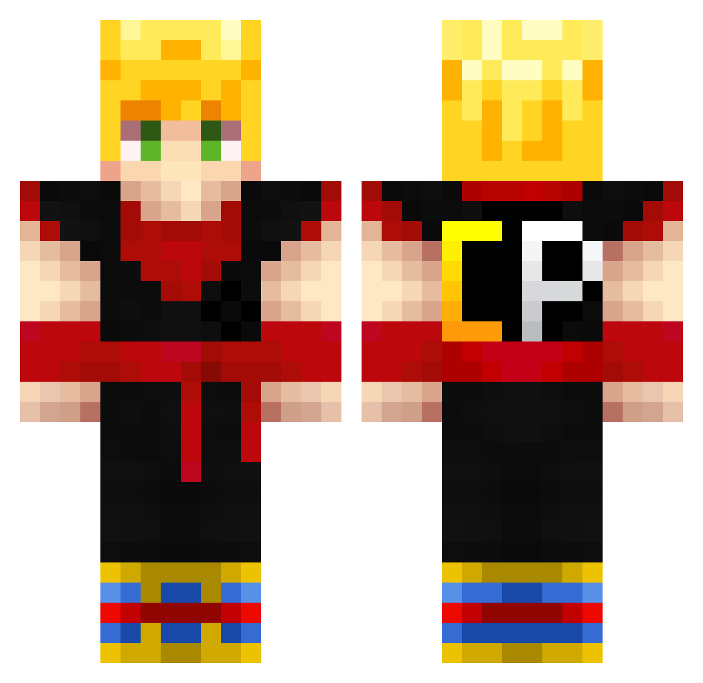 VanillaKush91 Minecraft skin, front and back view