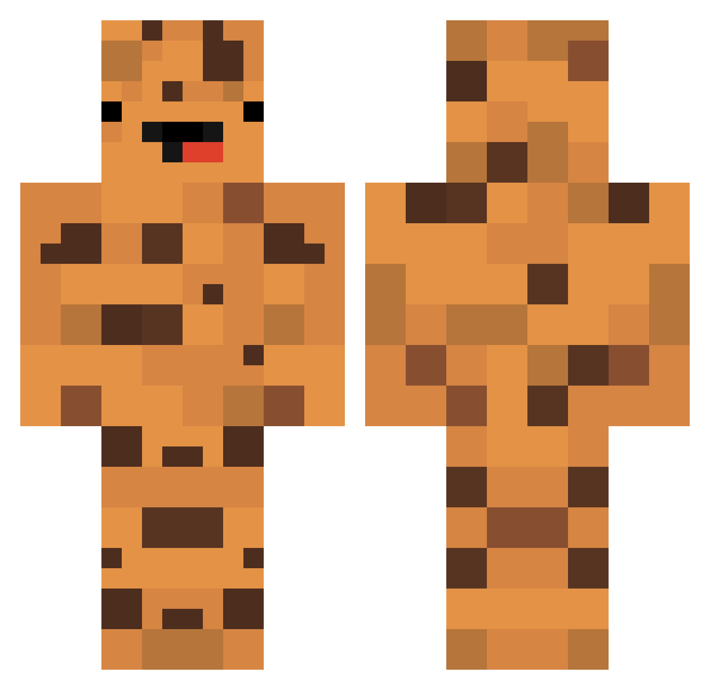 tacticu Minecraft skin, front and back view