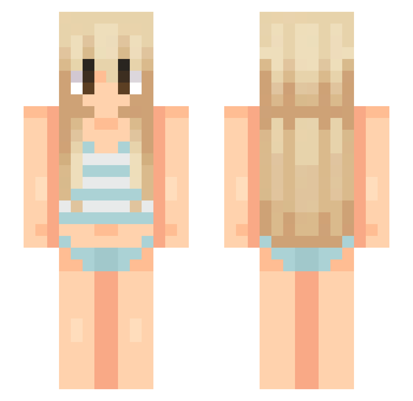 harakanpesa Minecraft skin, front and back view