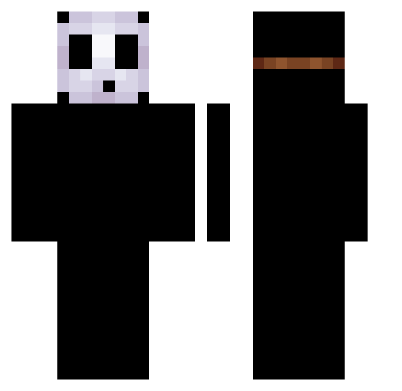 AlbisArtichoke Minecraft skin, front and back view