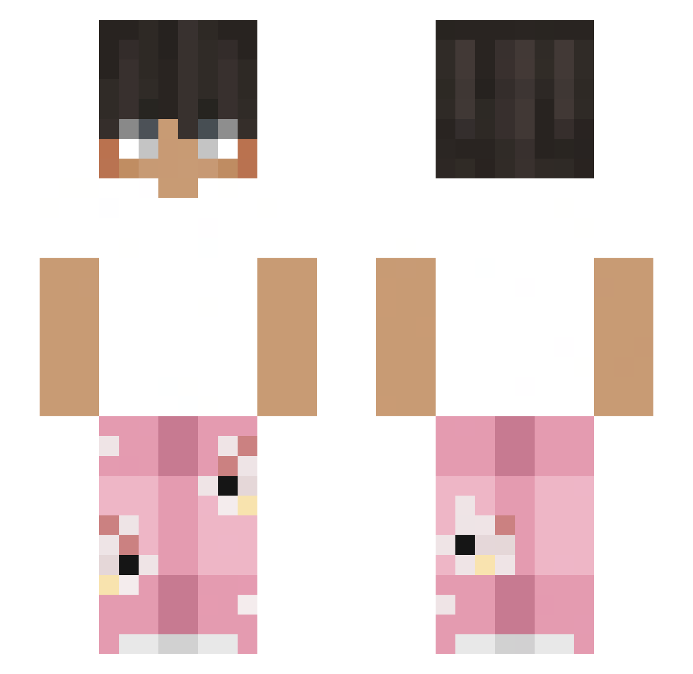 Svir3k Minecraft skin, front and back view