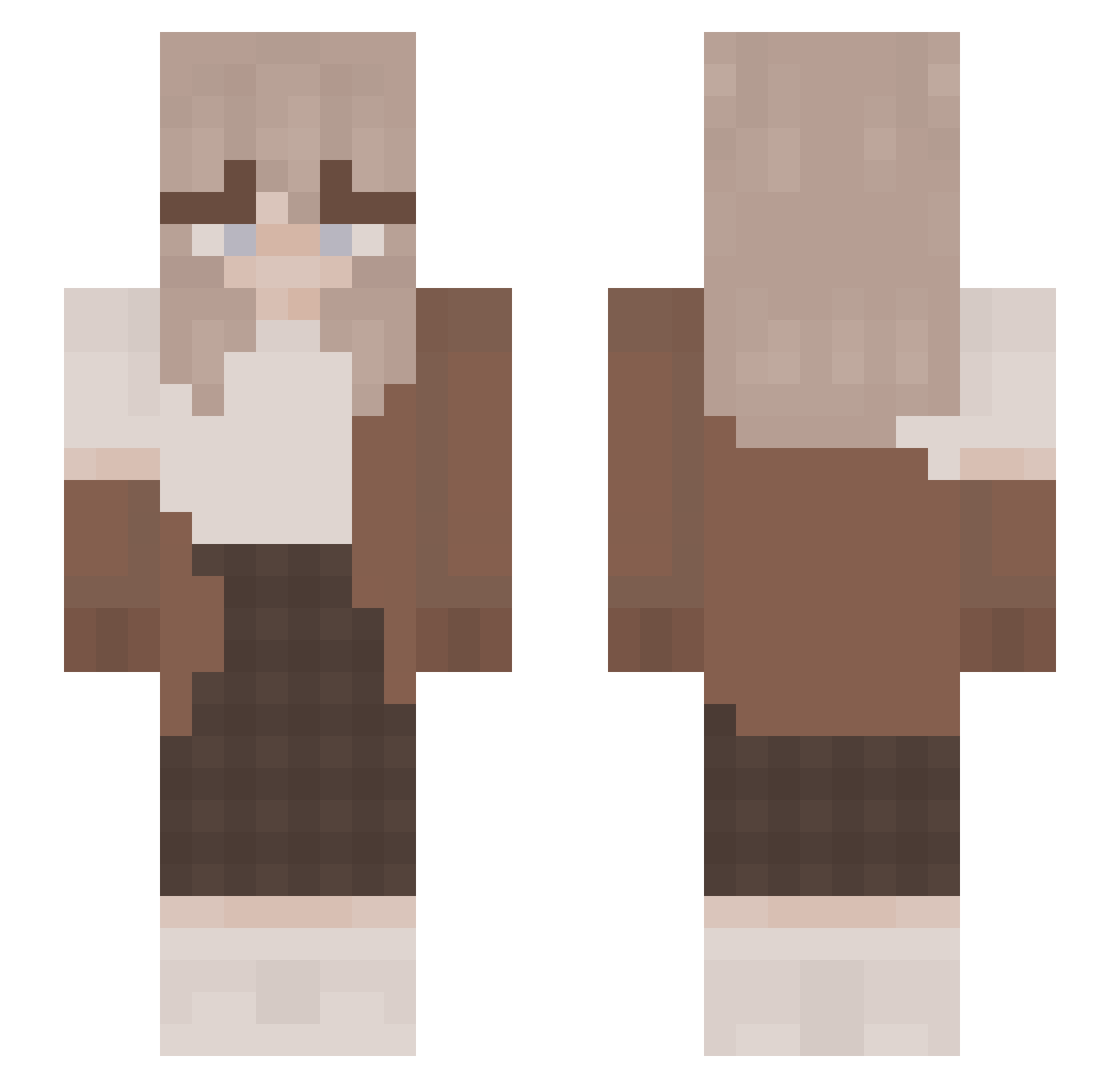 umieram_ Minecraft skin, front and back view