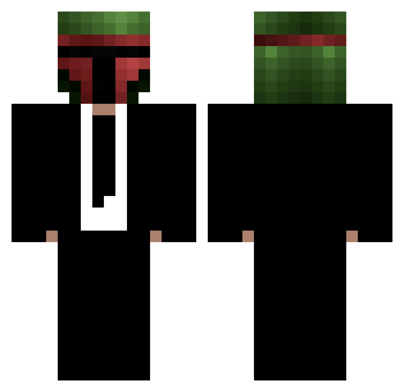 SrGarbor Minecraft skin, front and back view