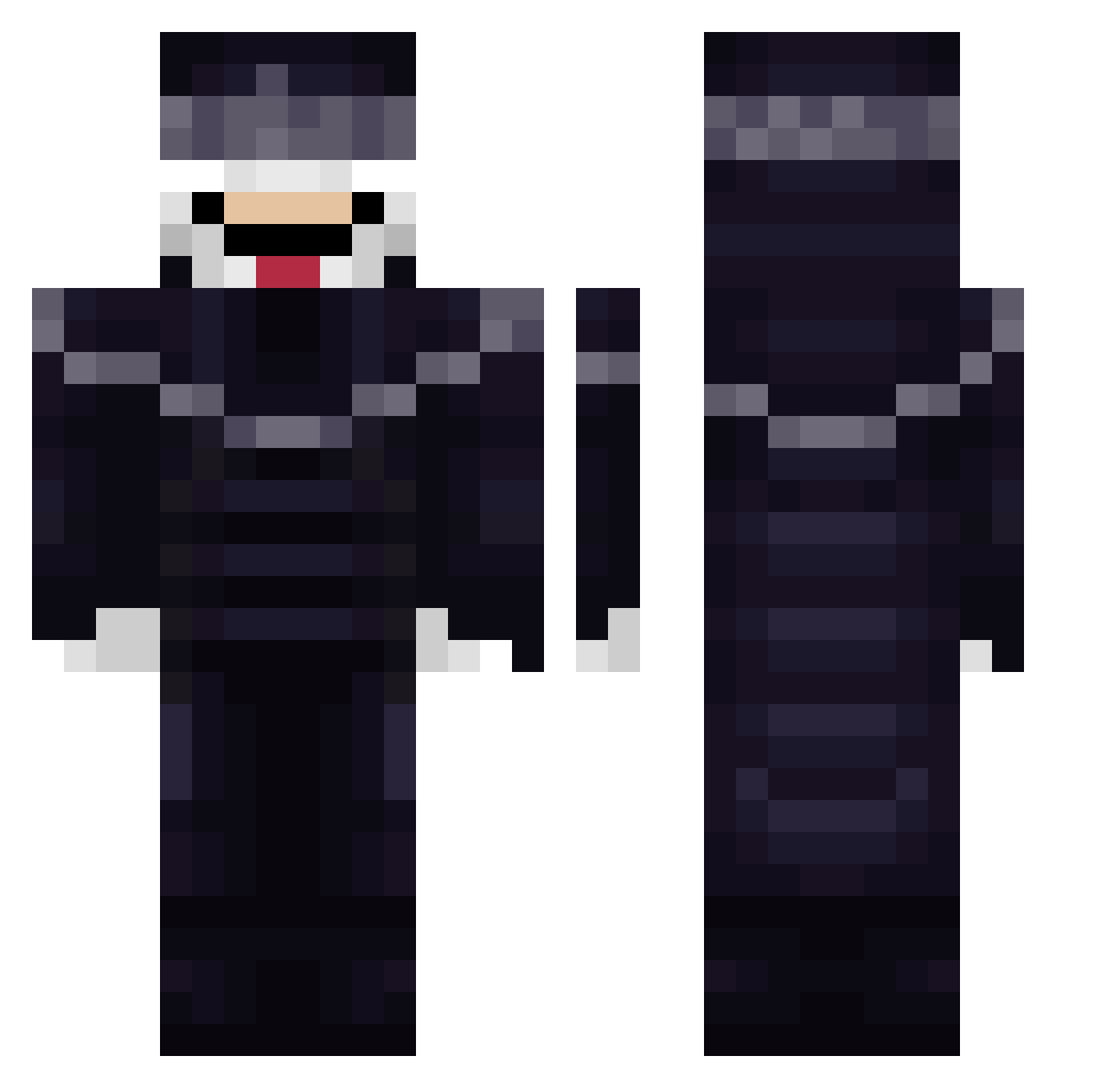 Paiimawn Minecraft skin, front and back view