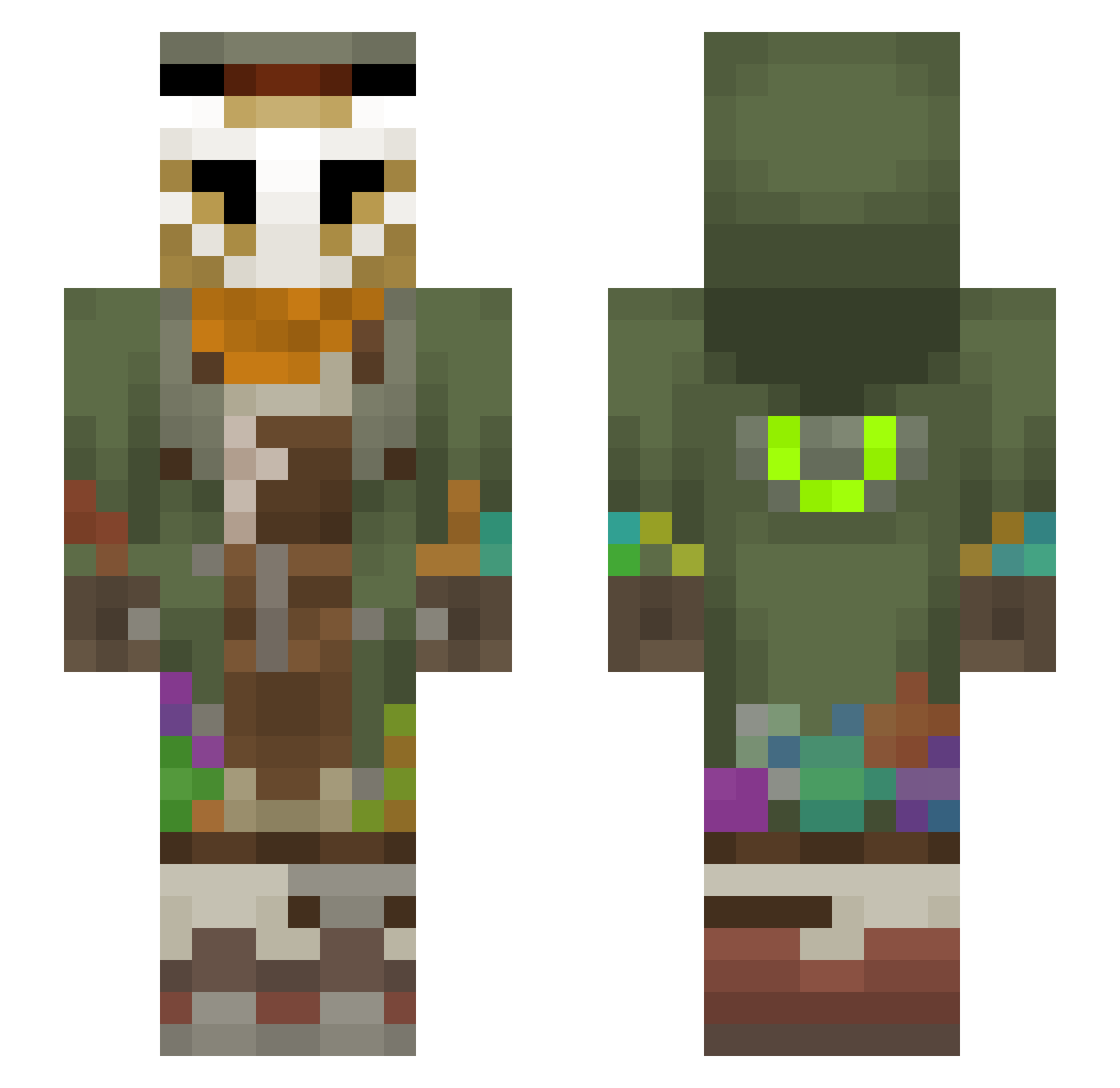 Ryan_hardt Minecraft skin, front and back view