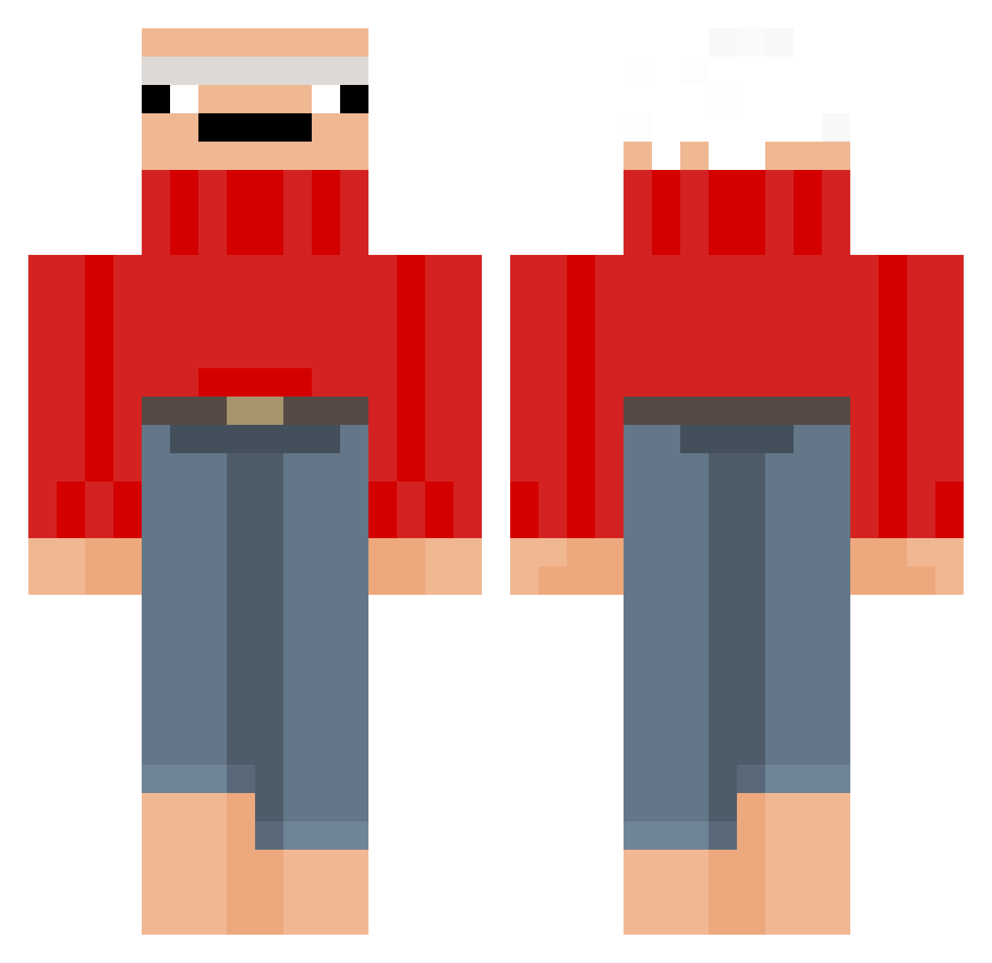 wolfblade636 Minecraft skin, front and back view