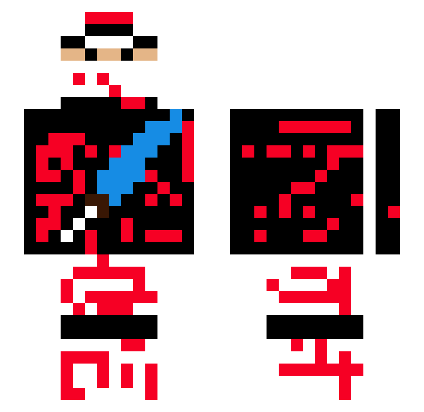 VaguestSpace231 Minecraft skin, front and back view