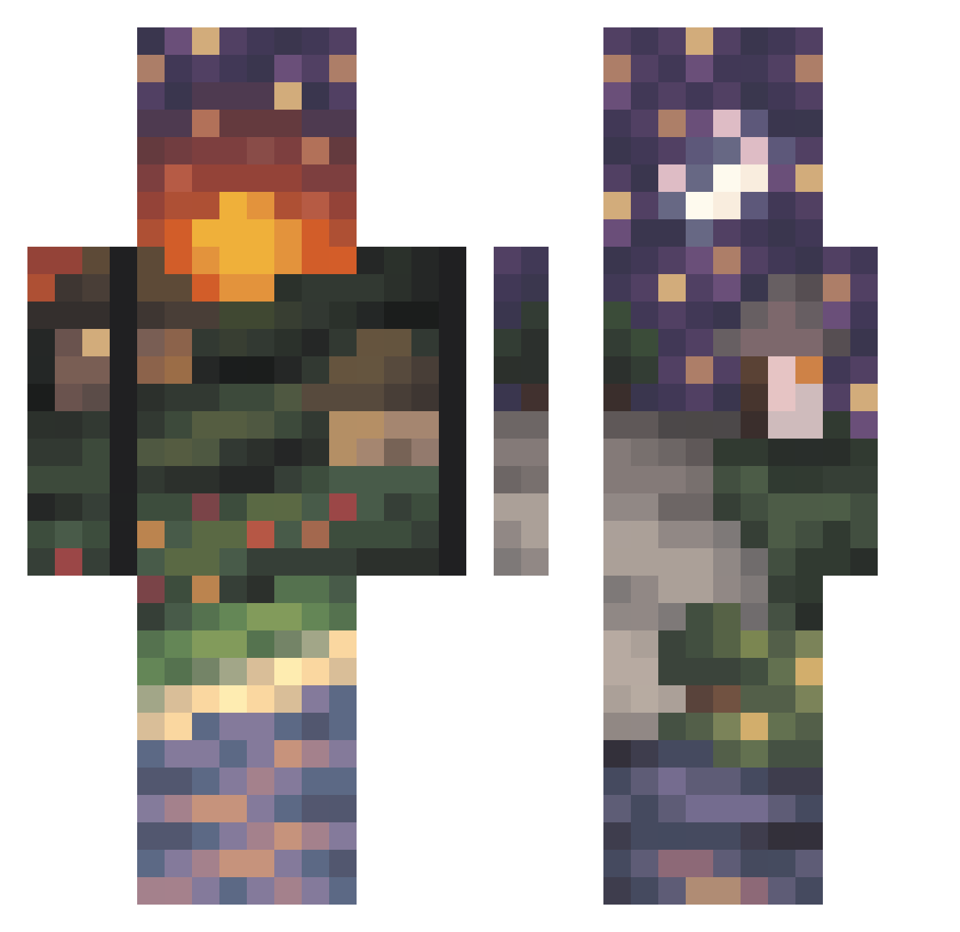 larvalamps Minecraft skin, front and back view