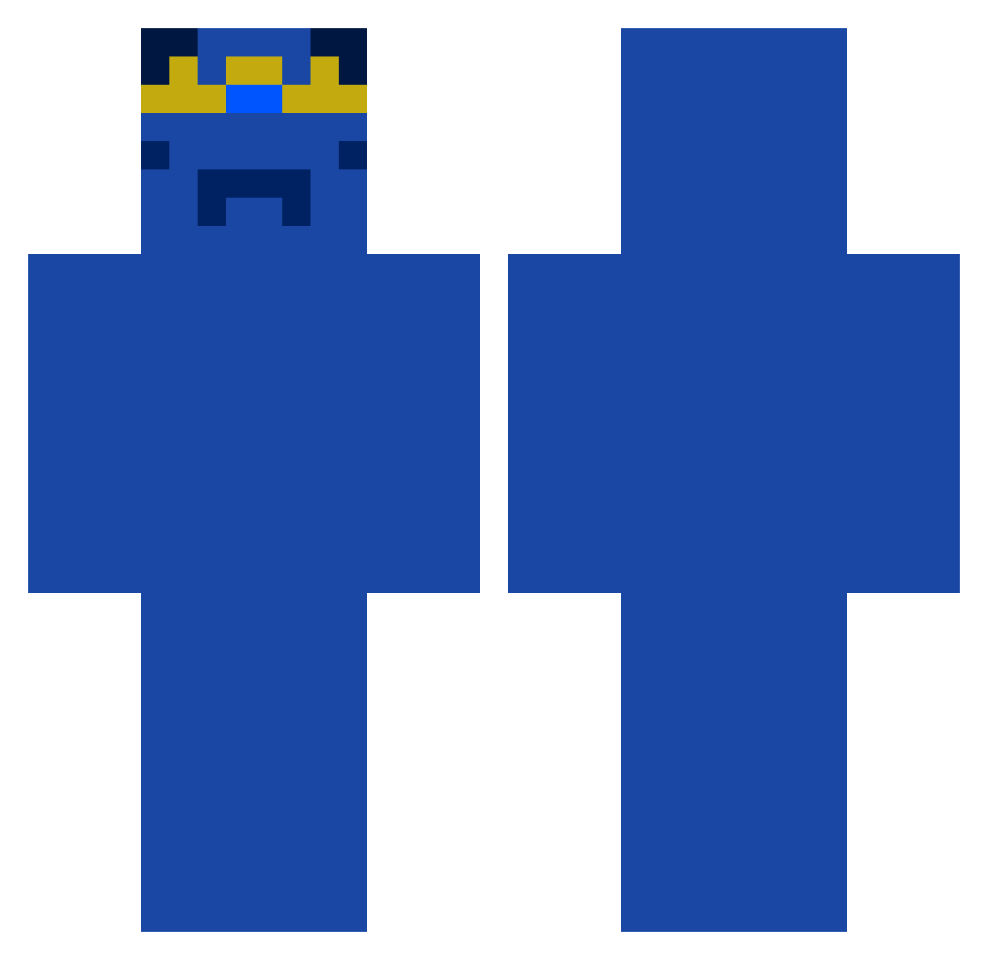 Lqznk Minecraft skin, front and back view