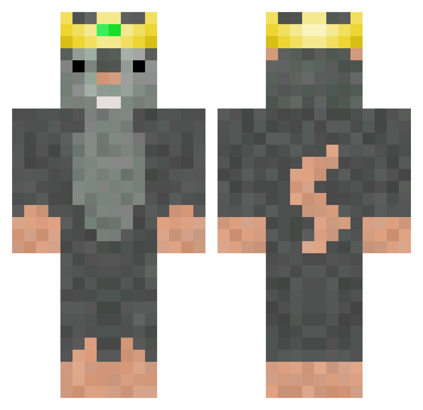 rauto Minecraft skin, front and back view