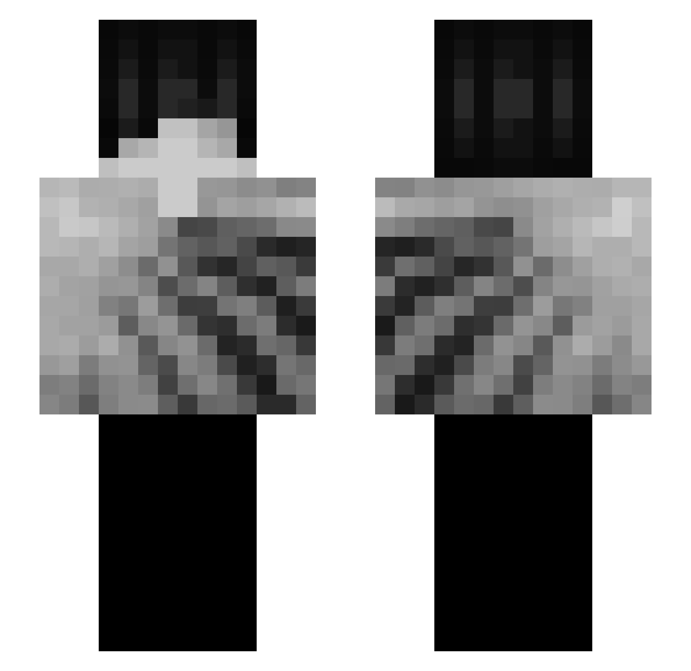 vxasez Minecraft skin, front and back view
