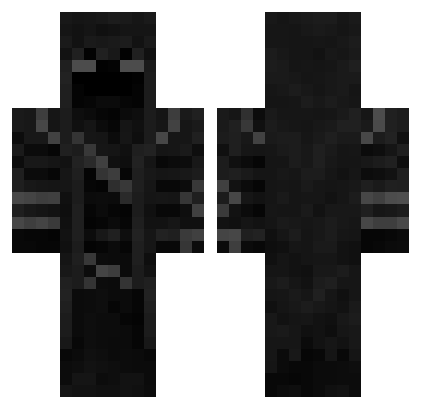 Yanael369 Minecraft skin, front and back view