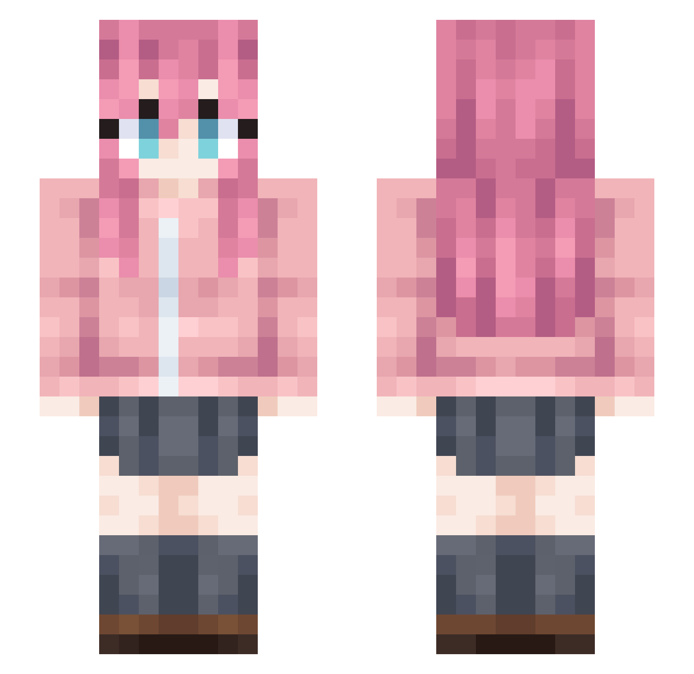 zhan_jun Minecraft skin, front and back view