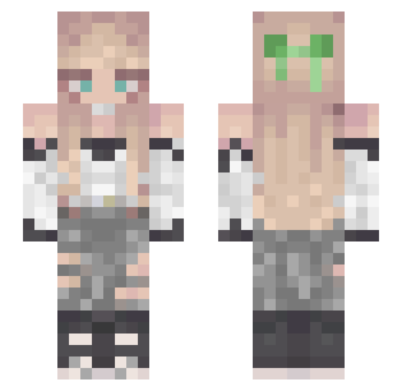 Ash6363 Minecraft skin, front and back view
