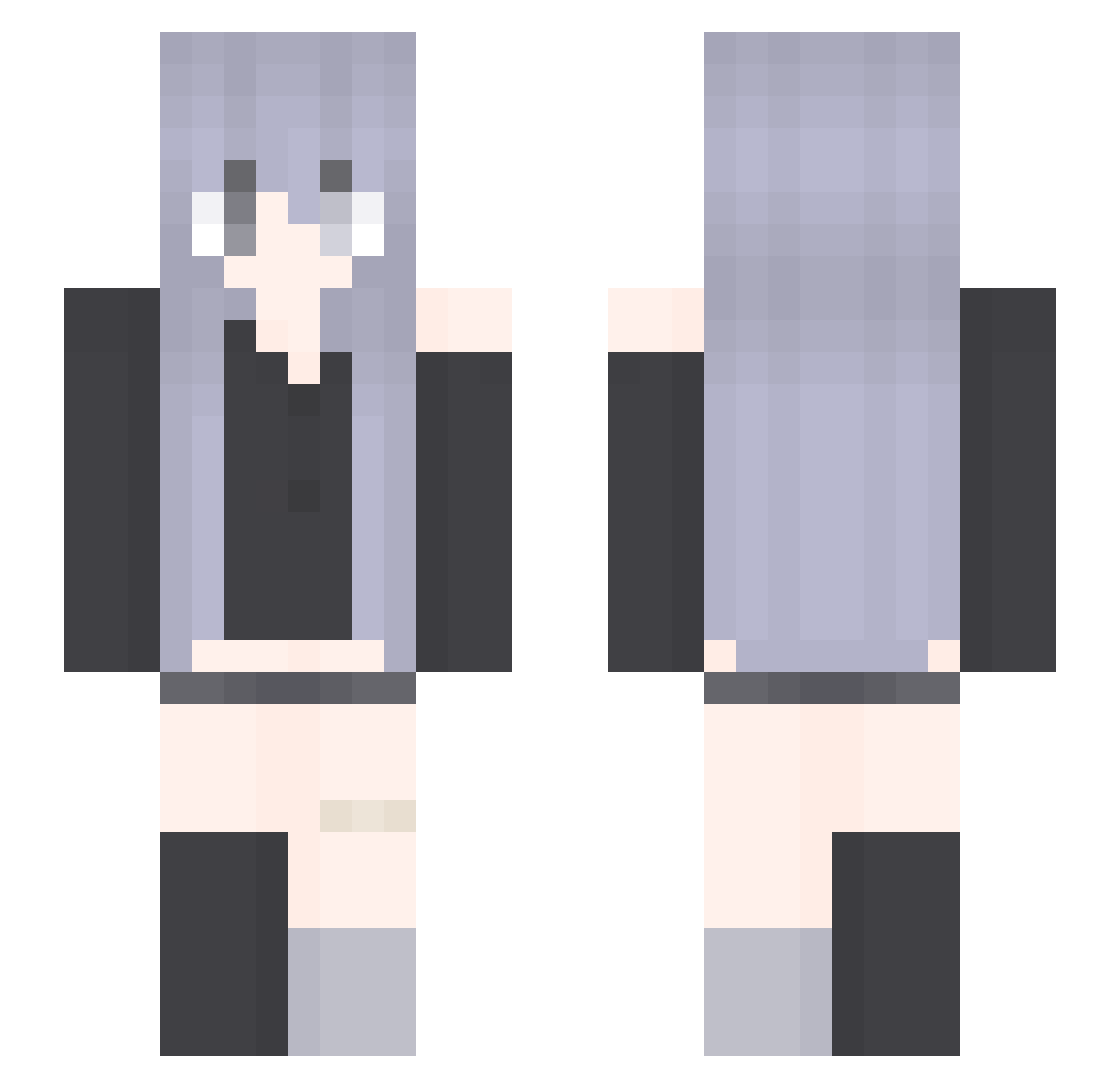 i11010101e Minecraft skin, front and back view