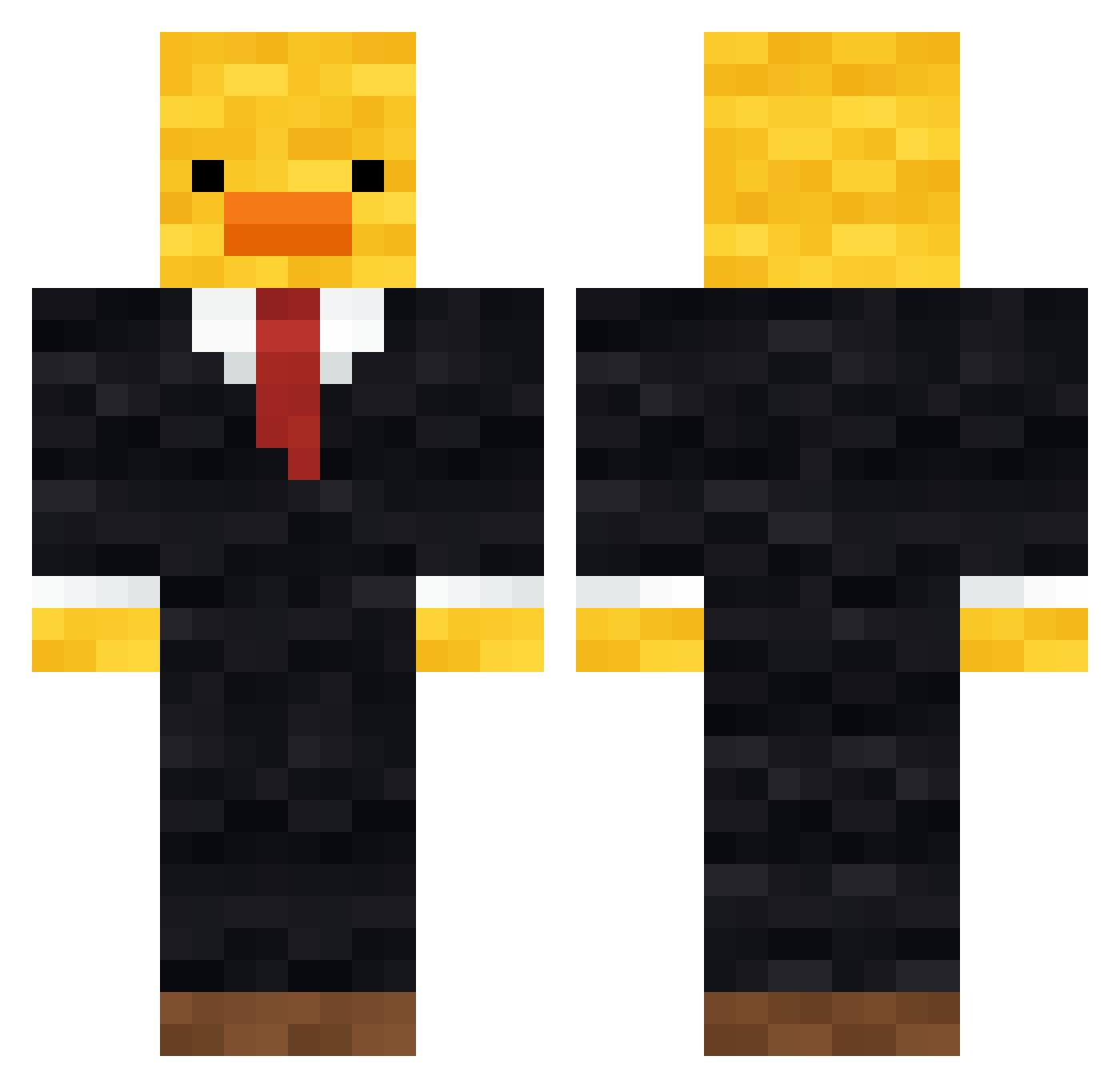 TinnyWariorr100 Minecraft skin, front and back view
