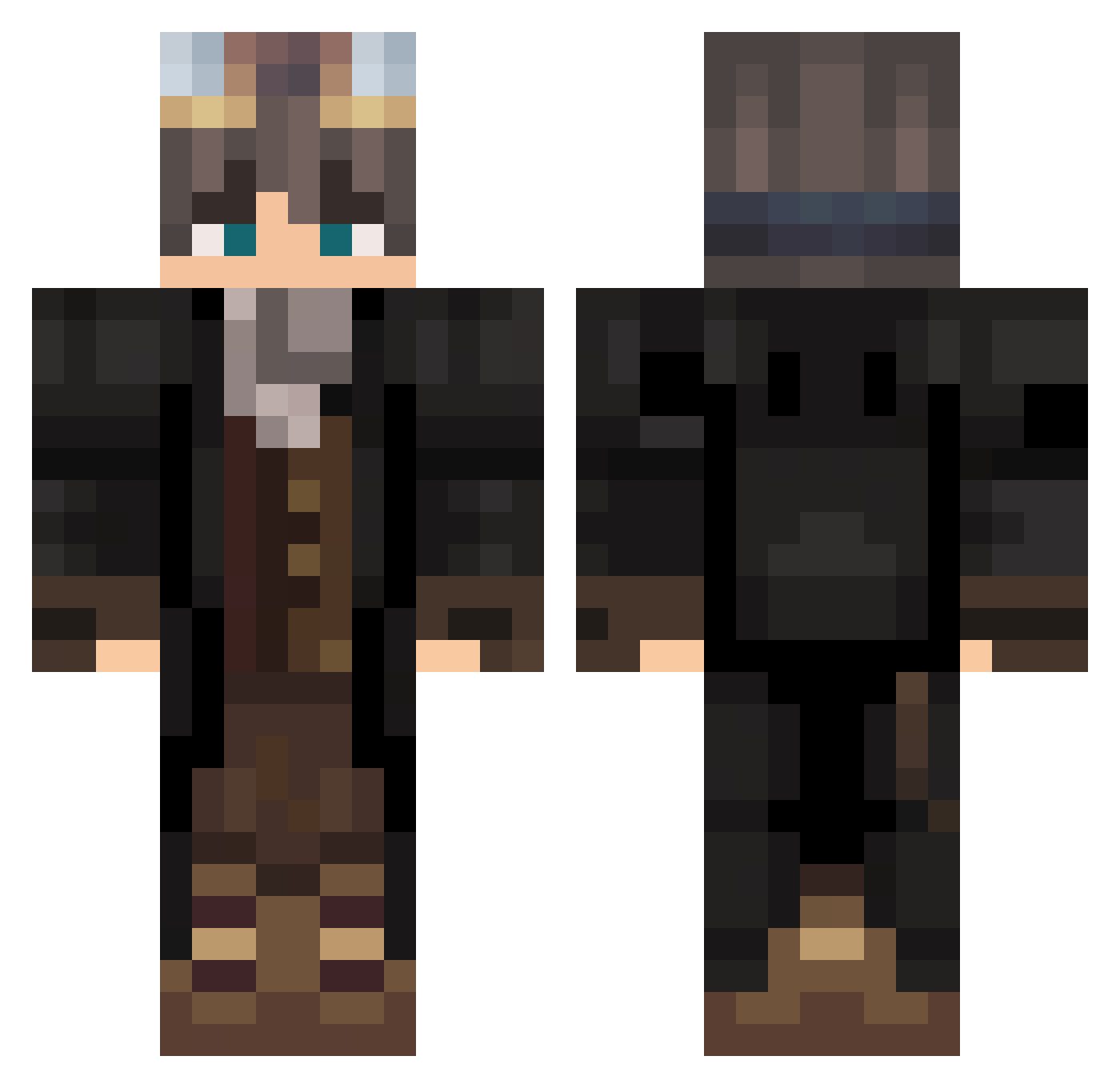 aminagoyayim Minecraft skin, front and back view