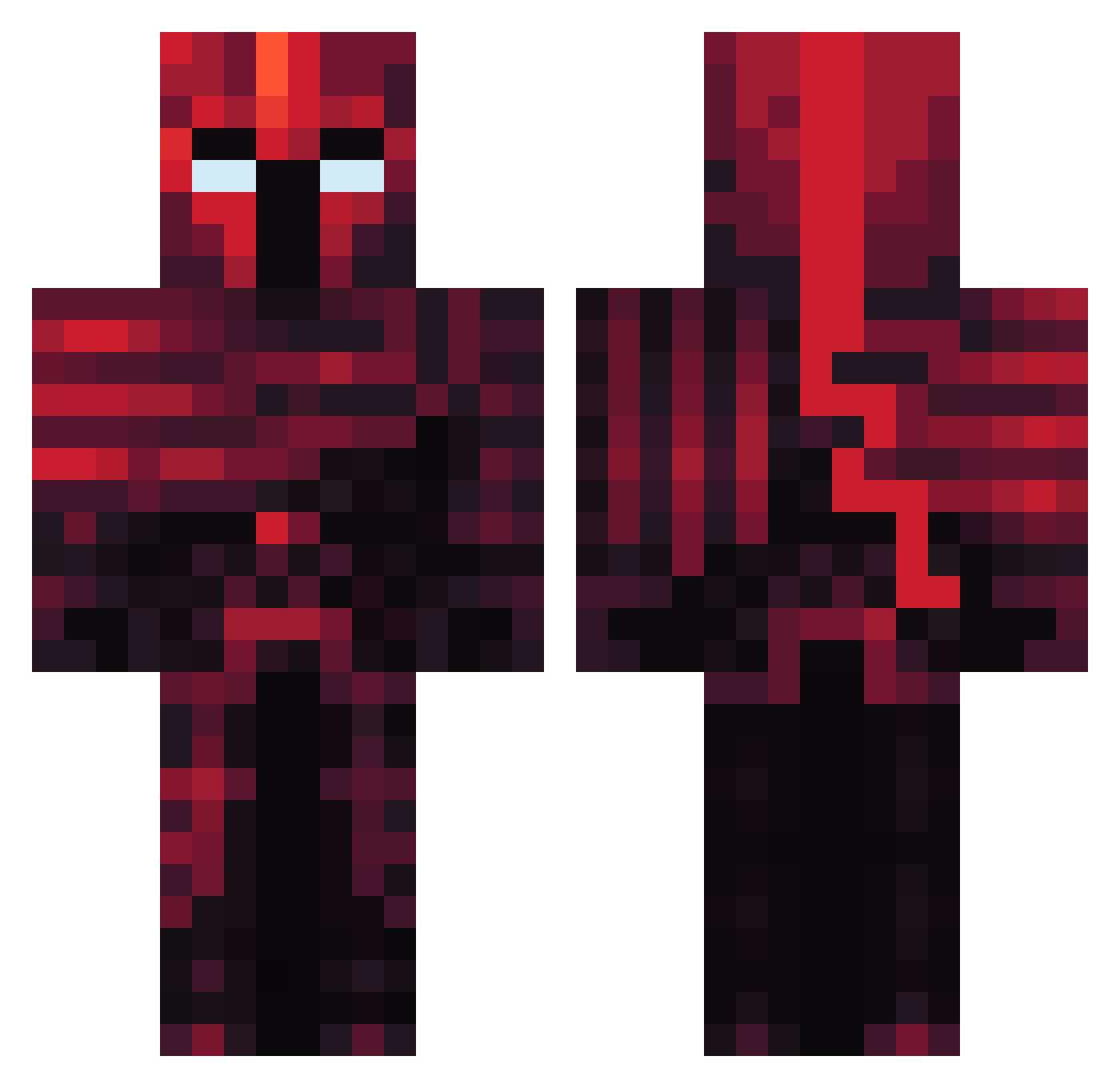 Zitri Minecraft skin, front and back view