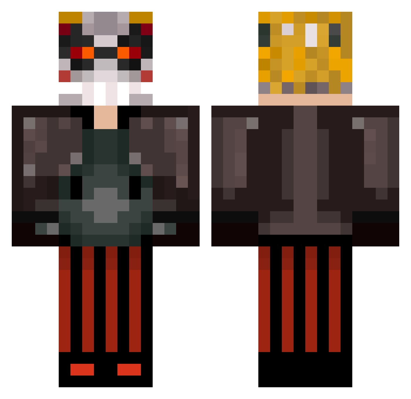 Dietdew_315 Minecraft skin, front and back view