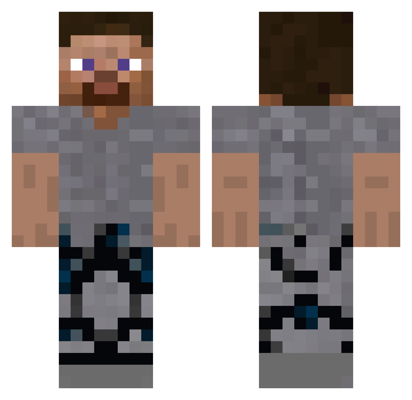 Mr_Mesten Minecraft skin, front and back view