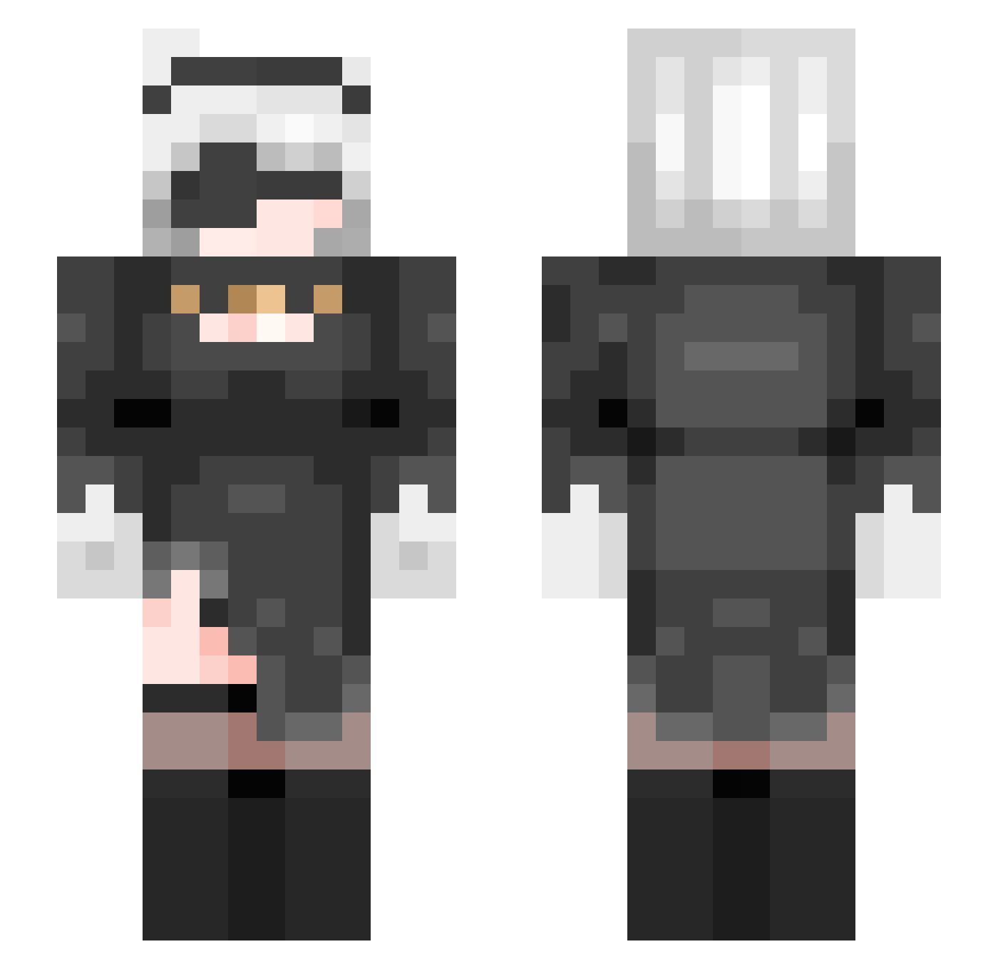 DarkRazer58 Minecraft skin, front and back view