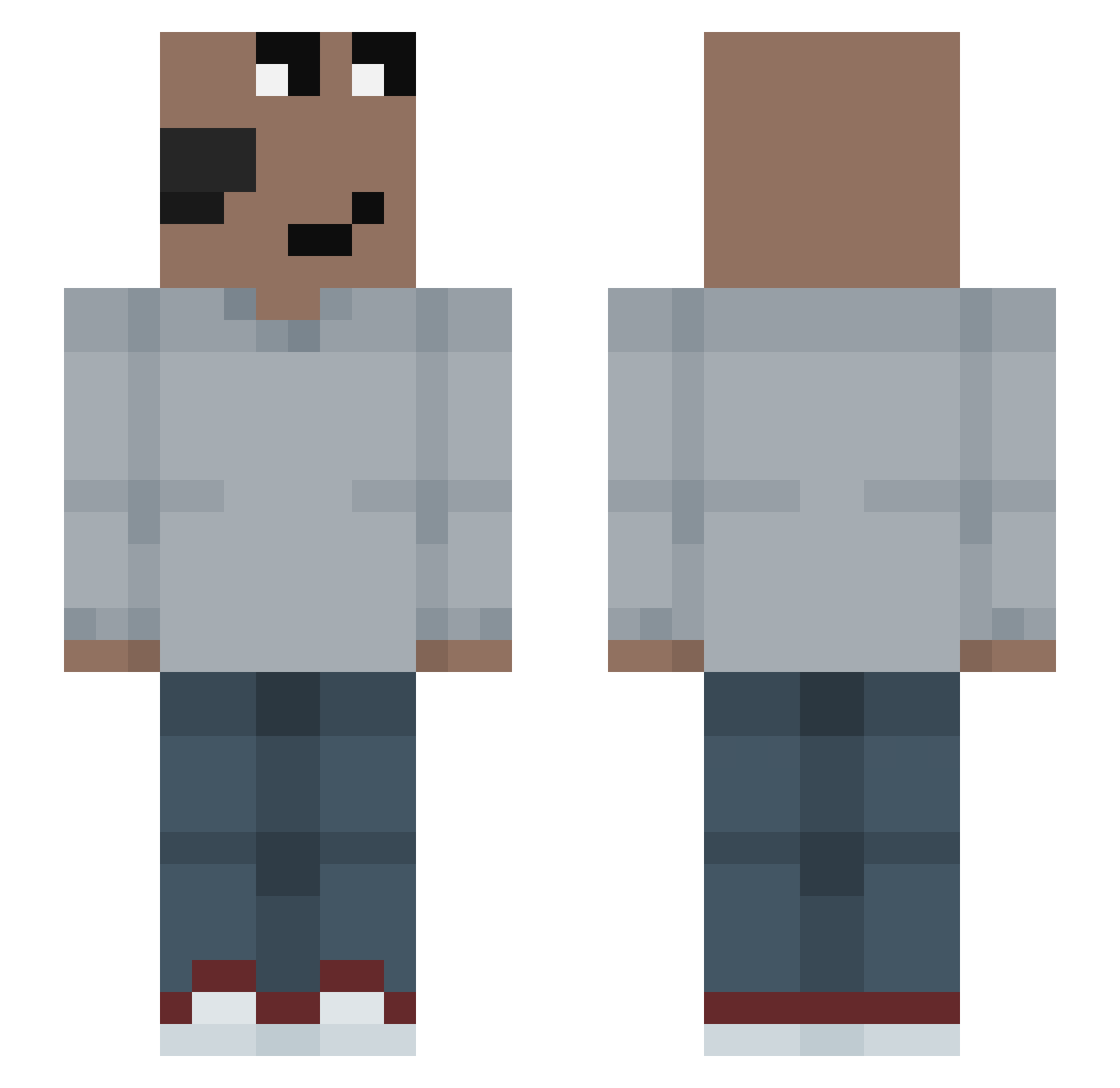 sWifTyTayTay Minecraft skin, front and back view