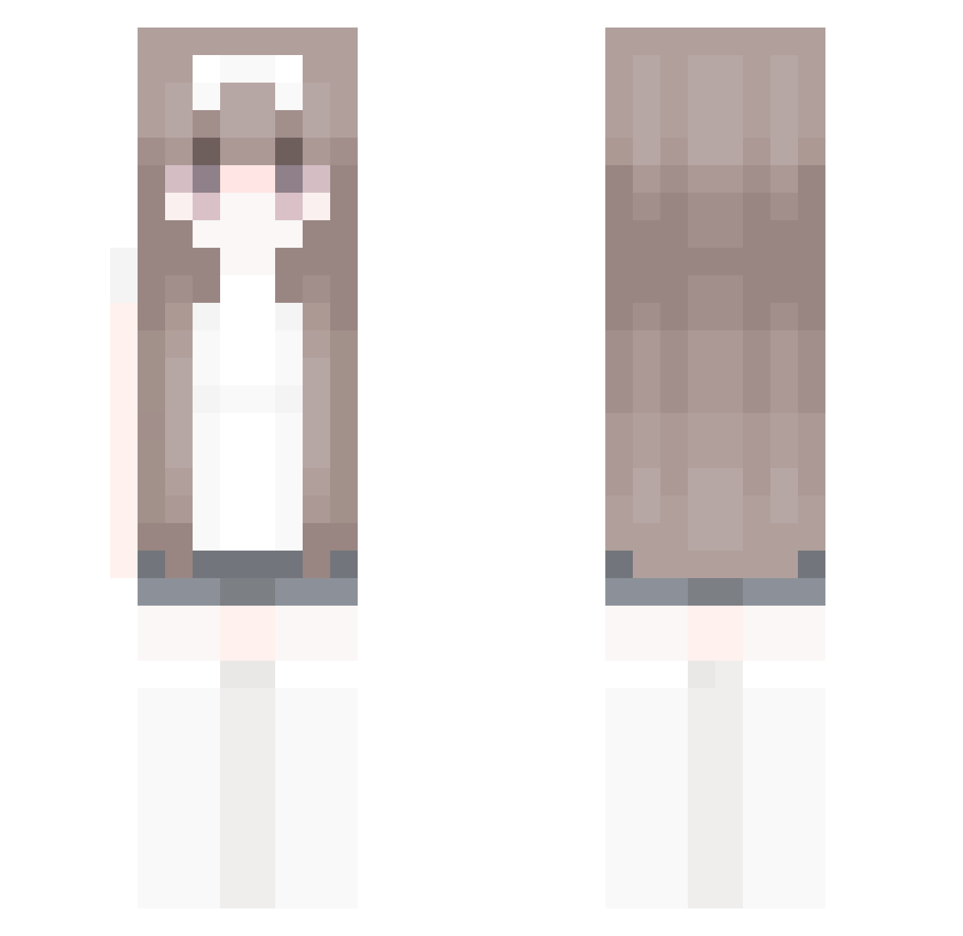 wikusia_ae Minecraft skin, front and back view