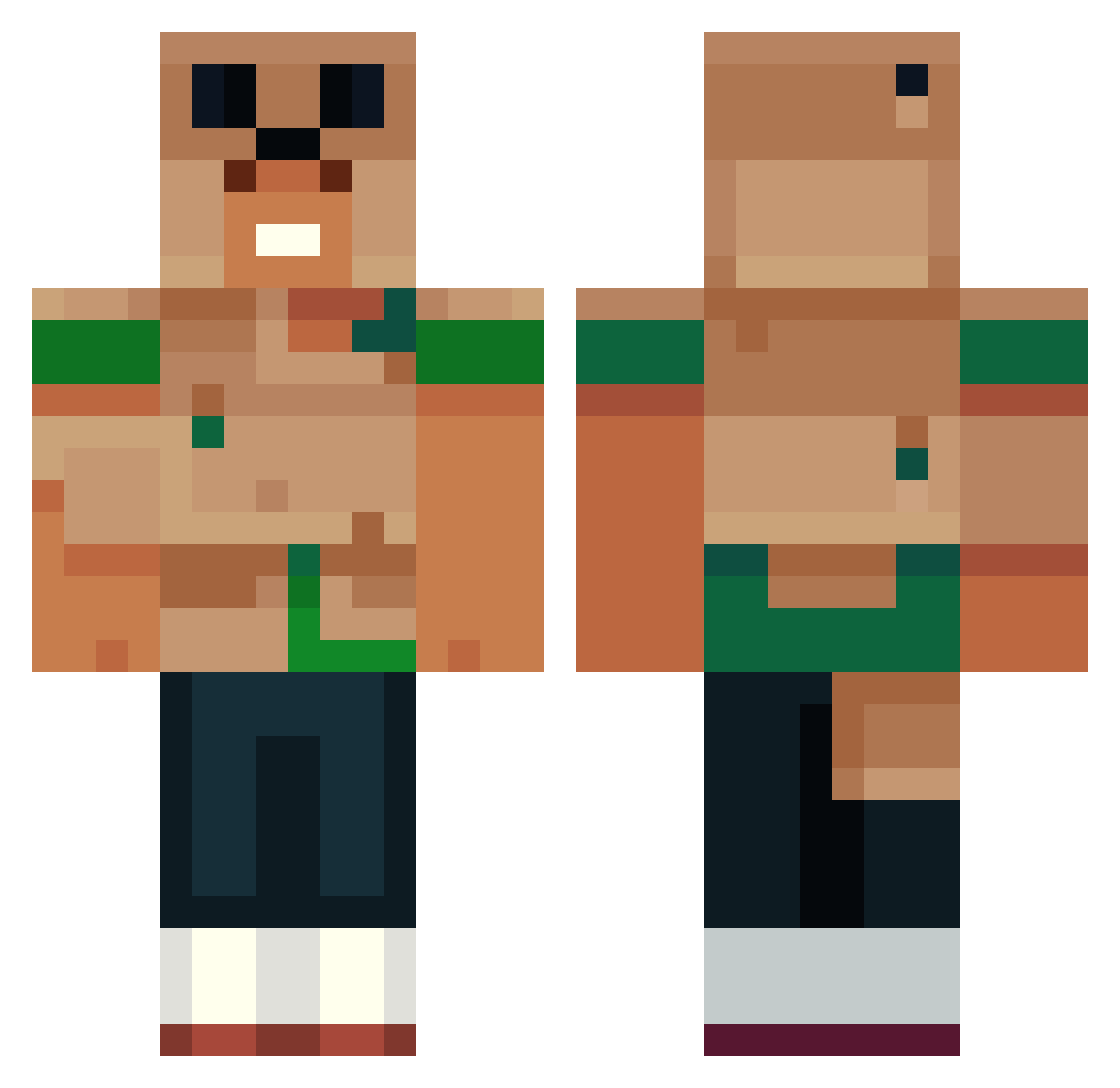 NSMS1234 Minecraft skin, front and back view