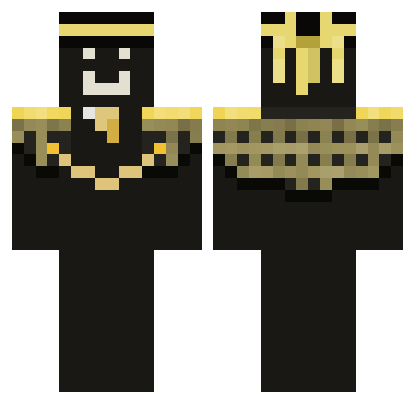 77020 Minecraft skin, front and back view