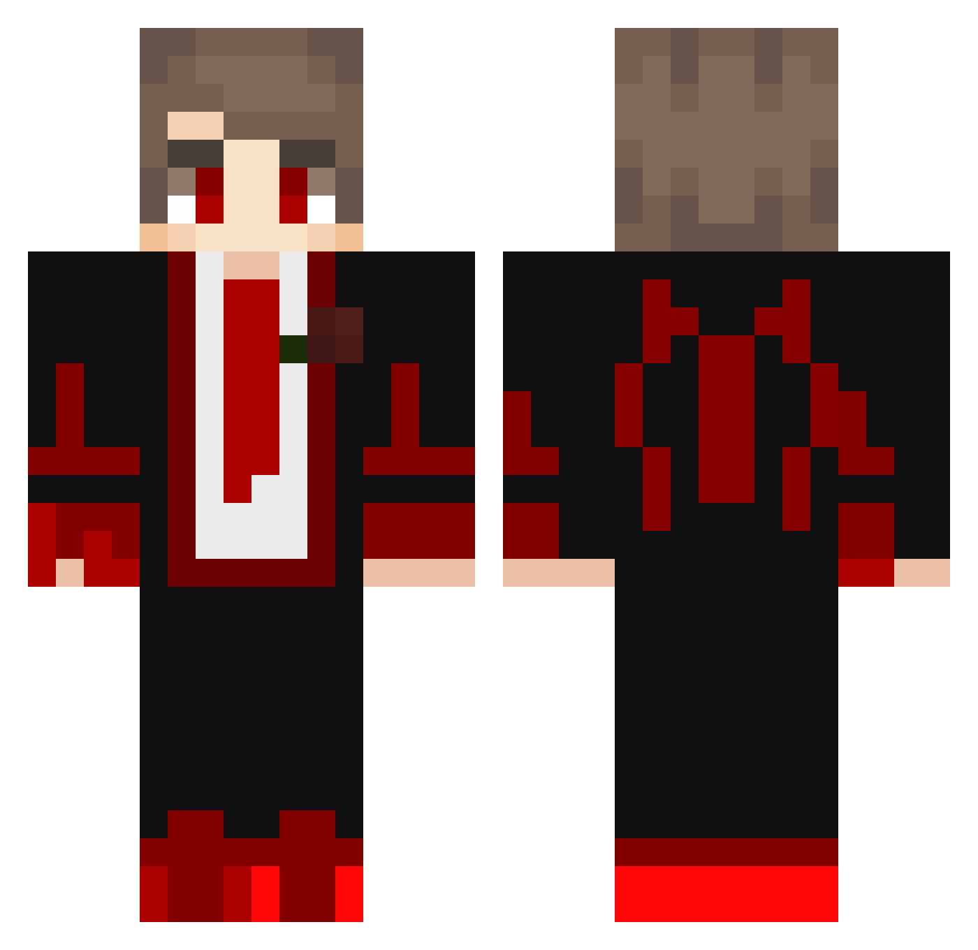 shpun Minecraft skin, front and back view