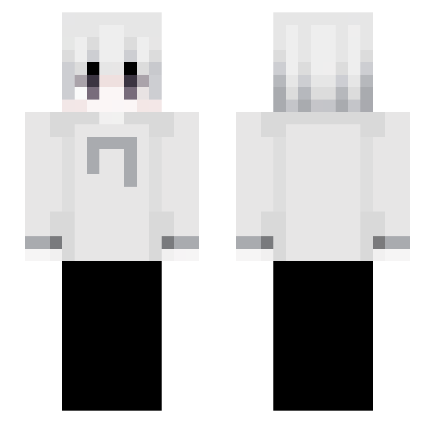 sheys Minecraft skin, front and back view