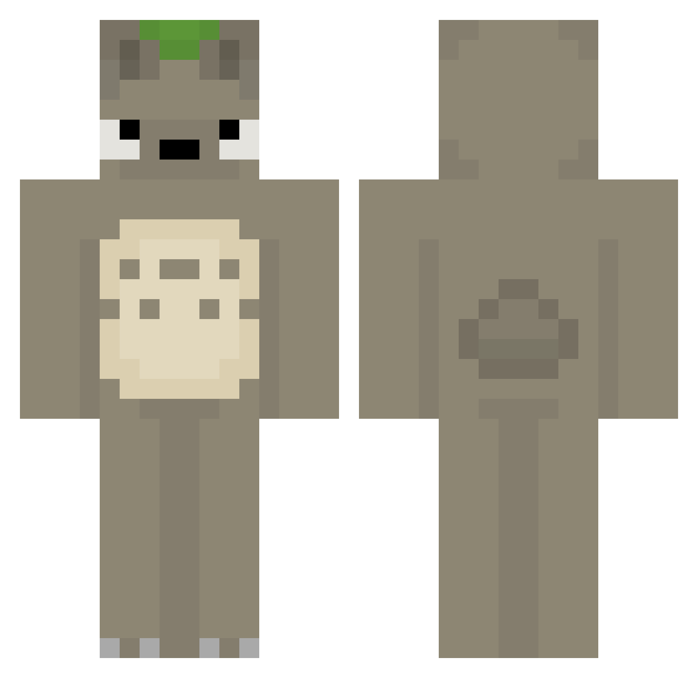 21Sangha Minecraft skin, front and back view