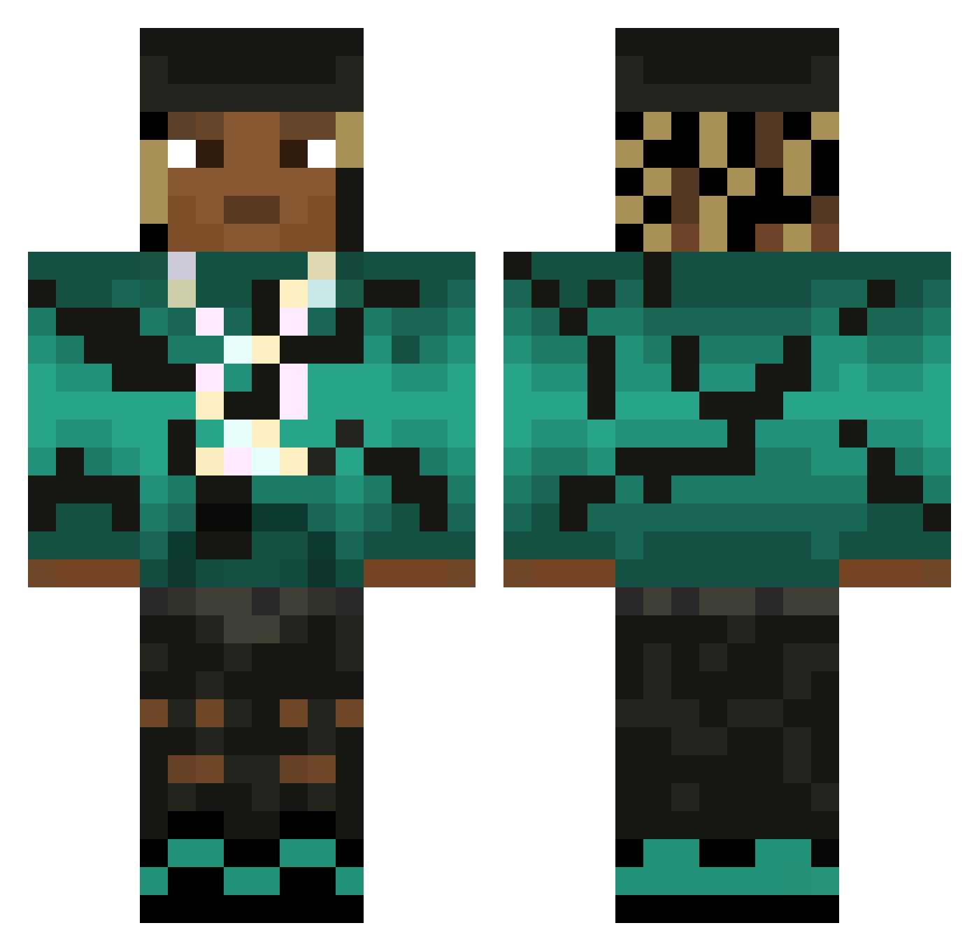 sower54 Minecraft skin, front and back view