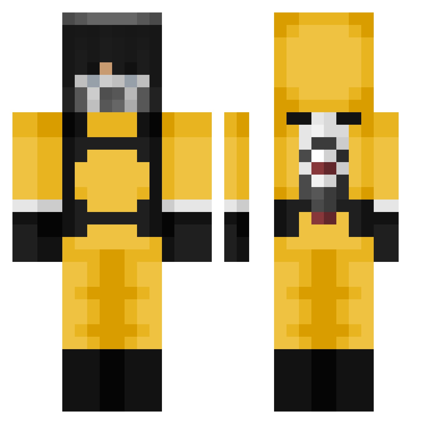 MrCraKoZ Minecraft skin, front and back view