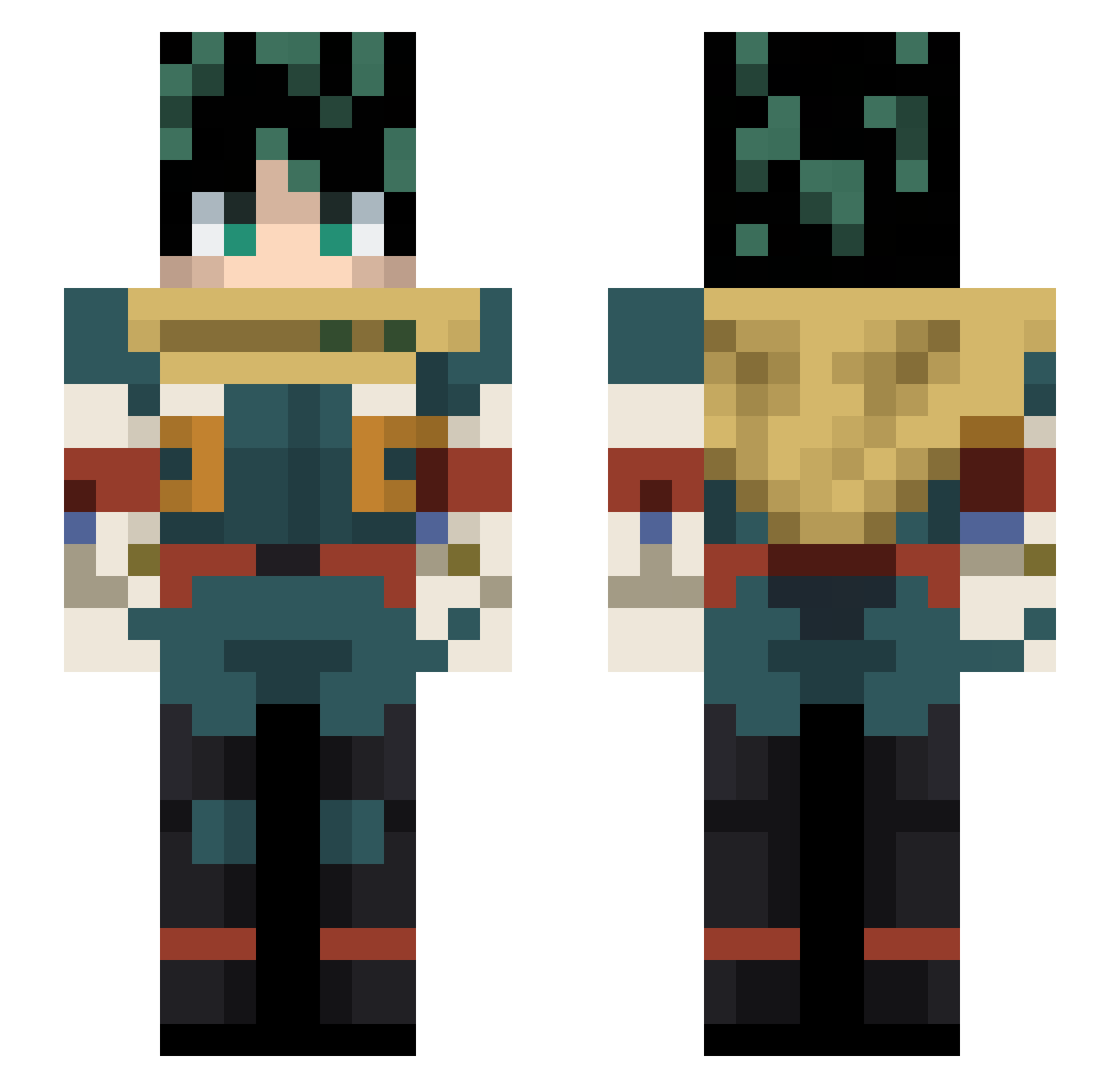 Killinklonez Minecraft skin, front and back view