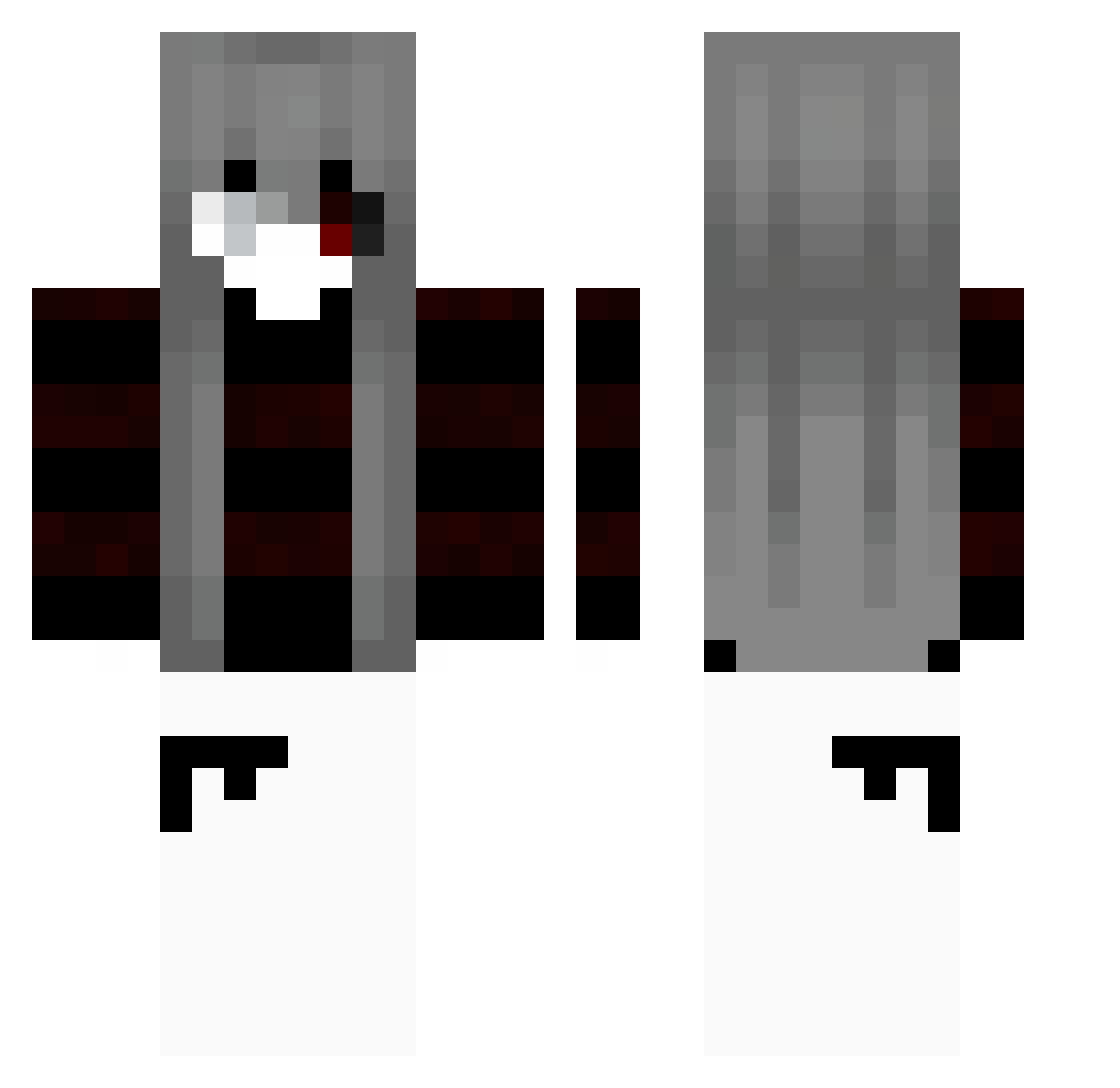 voronz Minecraft skin, front and back view