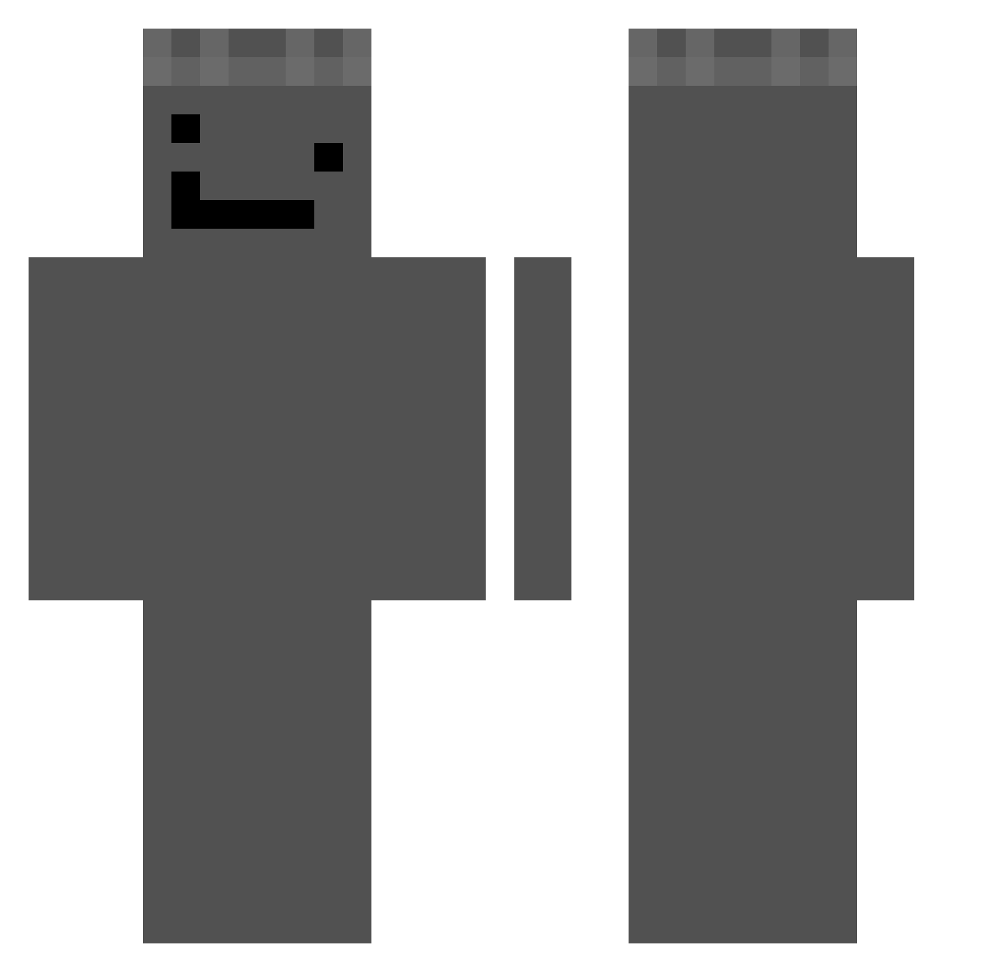 vv0_ Minecraft skin, front and back view