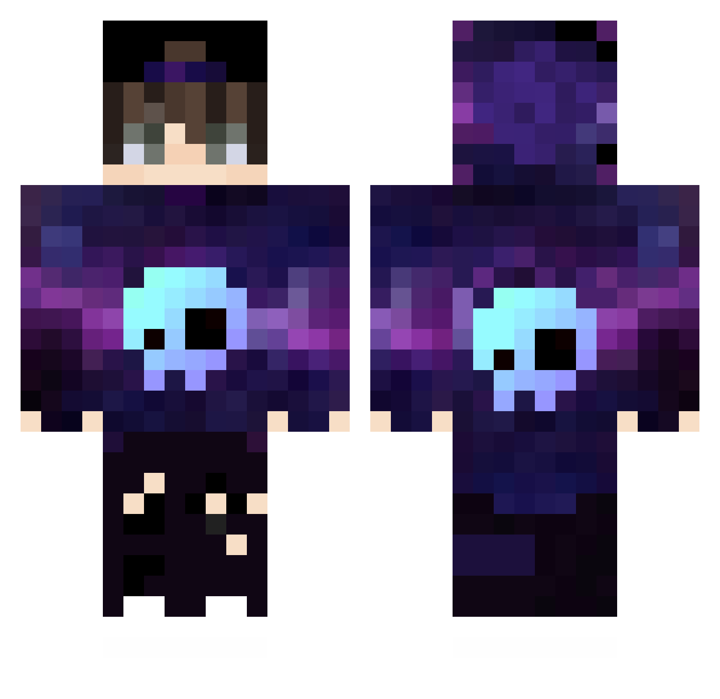 YOHO_123 Minecraft skin, front and back view