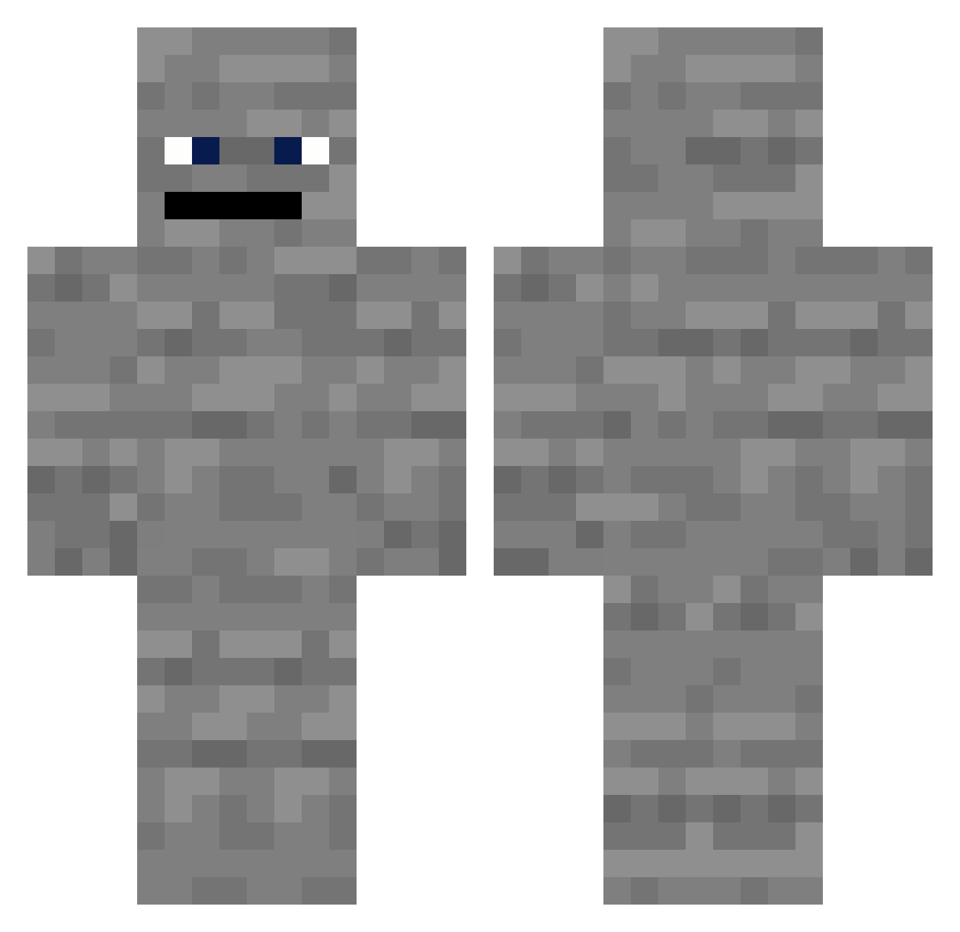 Beast2076 Minecraft skin, front and back view