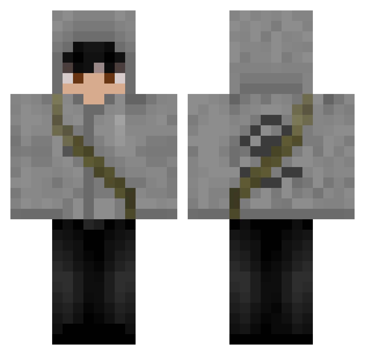 gnaynyang Minecraft skin, front and back view