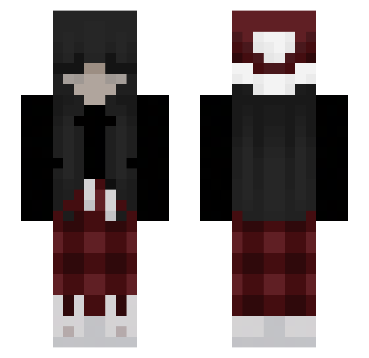 night32322 Minecraft skin, front and back view