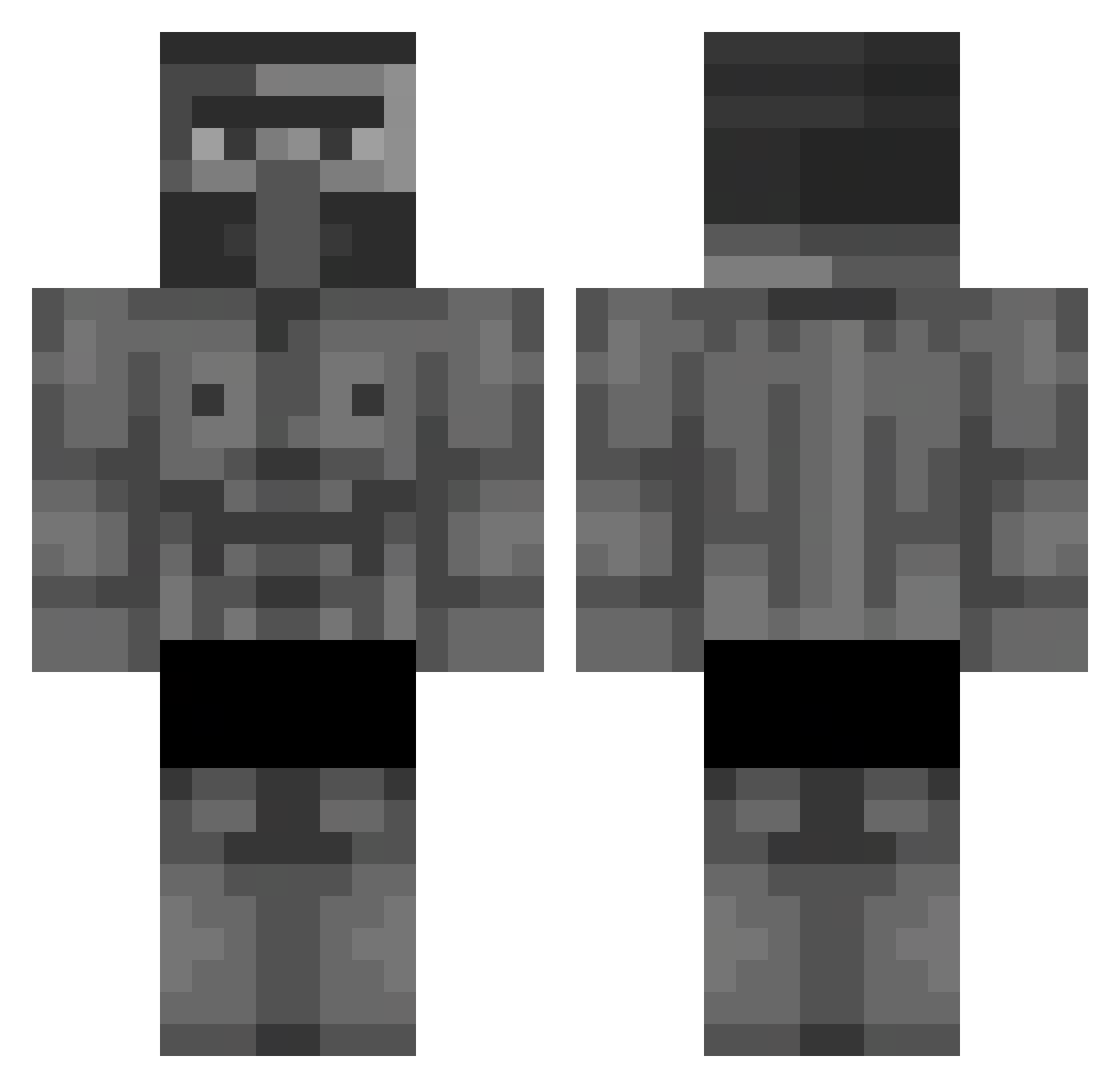 BaoGuei Minecraft skin, front and back view